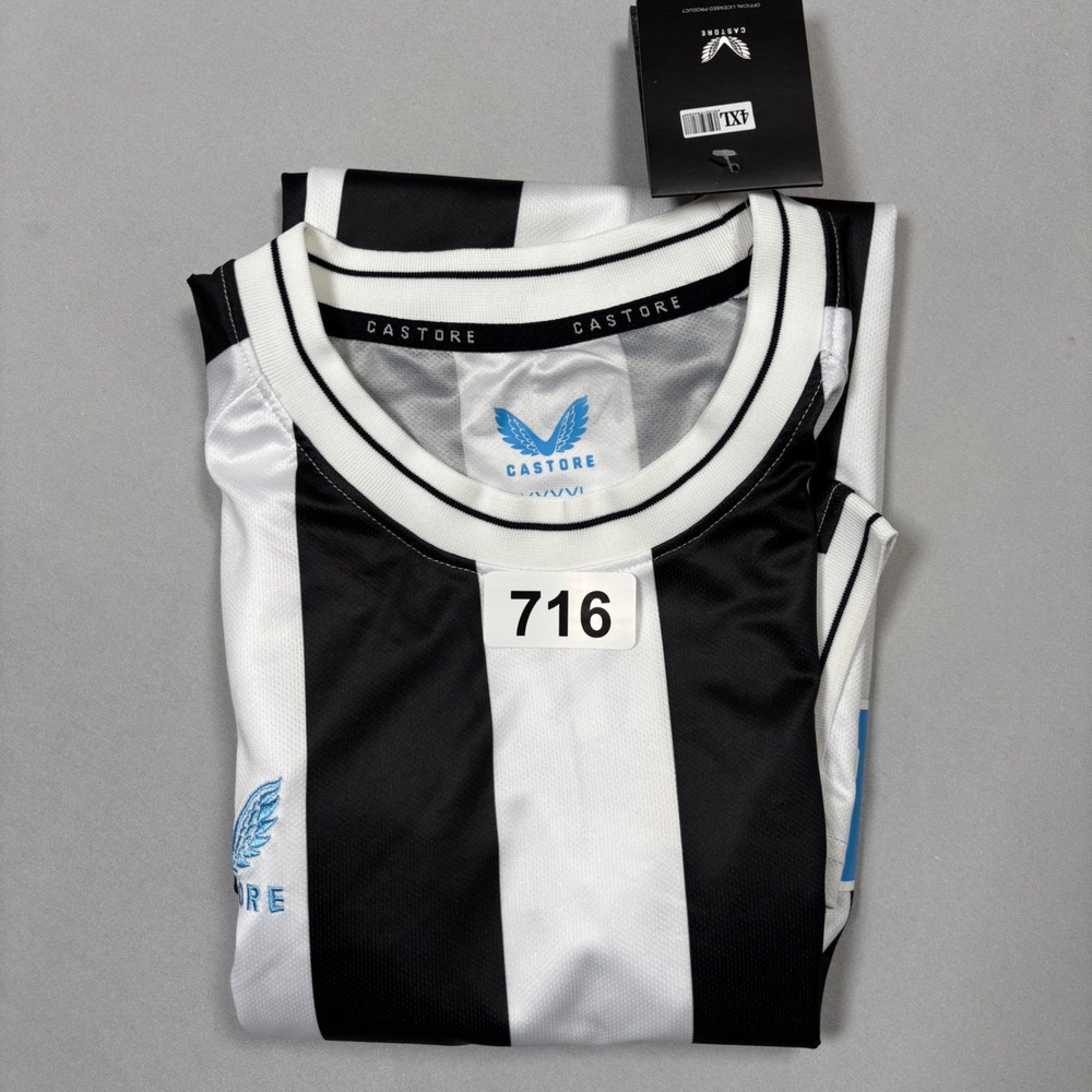 Castore Newcastle United Jersey Men 4XL Black White Almiron 24 Soccer Shirt NEW - Picture 13 of 13